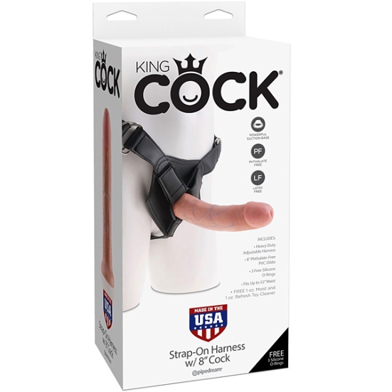 Страпон Pipedream - King Cock Harness 8&quot;