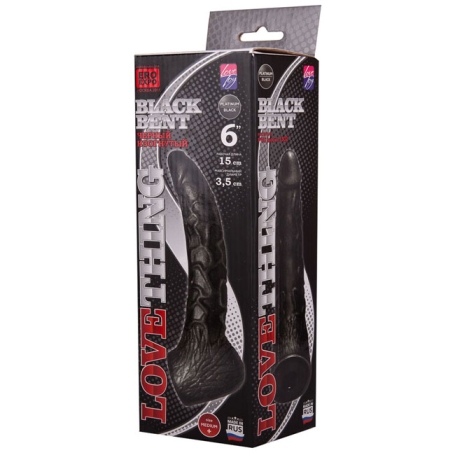 Фаллос-насадка Lovething Black Bent